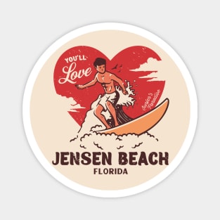 Vintage Surfing You'll Love Jensen Beach, Florida // Retro Surfer's Paradise Magnet